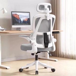 Ergonomic Office Chair – Adjustable High Back Mesh Chair with Lumbar Support and Flip-Up Arms
