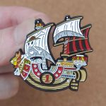 One Piece Going Merry Enamel Pin – Pirate Ship Brooch Lapel Pin for Backpacks, Bags & Fashion Accessories