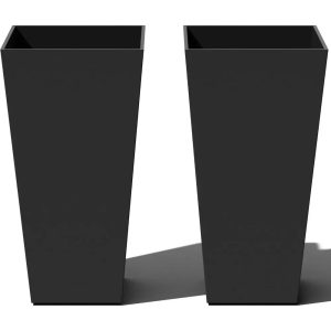 Indoor/Outdoor Taper Planter – Set of 2 (30 Inch Tall) Modern Garden Pots